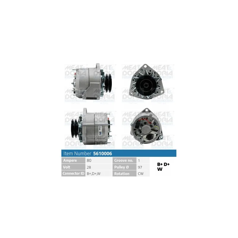 Alternateur MEAT & DORIA 5610006
