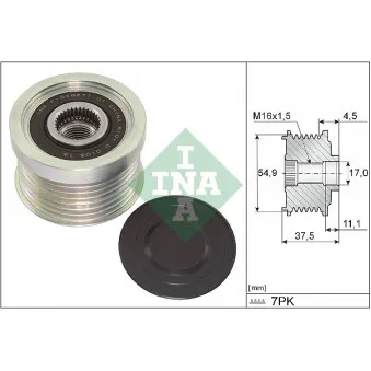 Poulie roue libre, alternateur INA