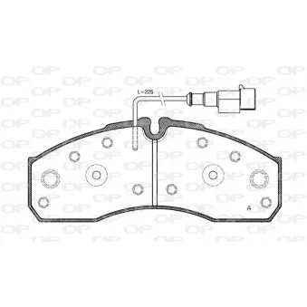 Jeu de 4 plaquettes de frein avant OPEN PARTS BPA0651.42