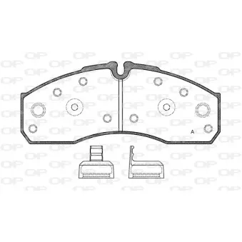 Jeu de 4 plaquettes de frein avant OPEN PARTS