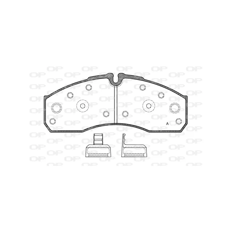 Jeu de 4 plaquettes de frein avant OPEN PARTS BPA0651.30