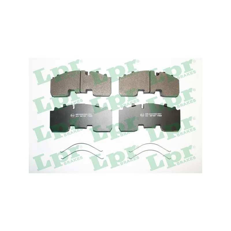 Jeu de 4 plaquettes de frein arrière LPR 05P1897