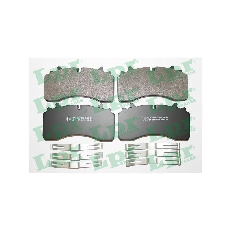 Jeu de 4 plaquettes de frein arrière LPR 05P1684