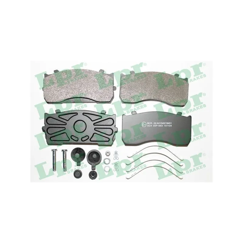 Jeu de 4 plaquettes de frein arrière LPR 05P1683K