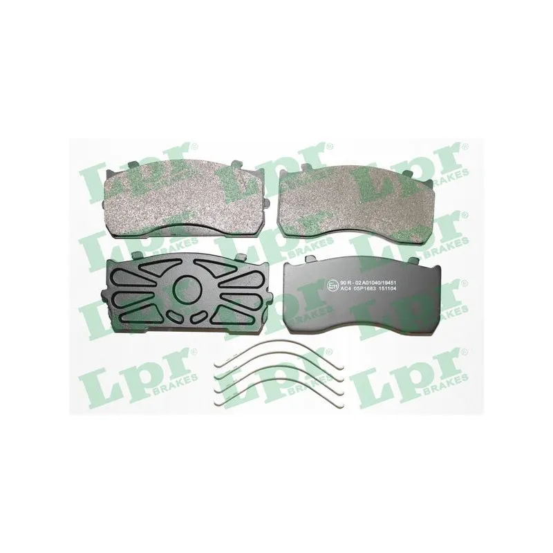 Jeu de 4 plaquettes de frein arrière LPR 05P1683