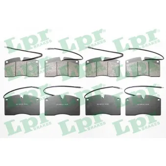 Jeu de 4 plaquettes de frein avant LPR