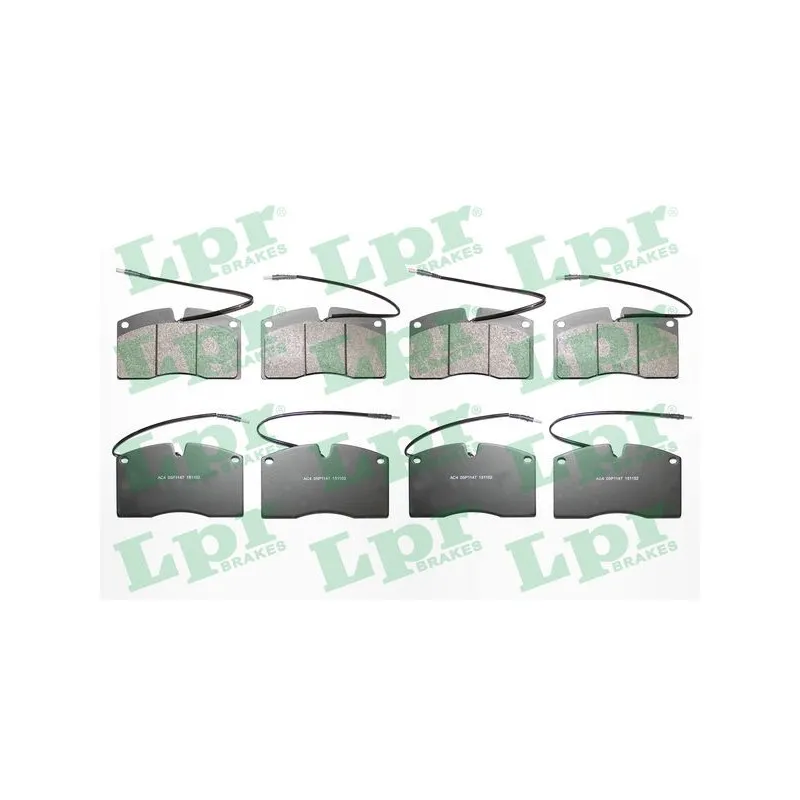 Jeu de 4 plaquettes de frein avant LPR 05P1147