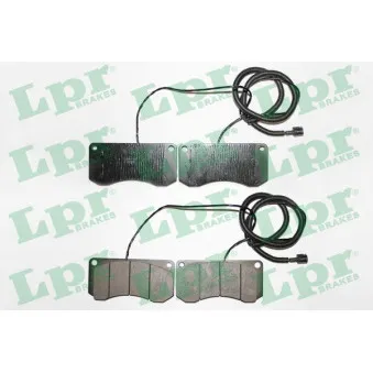 Jeu de 4 plaquettes de frein avant LPR