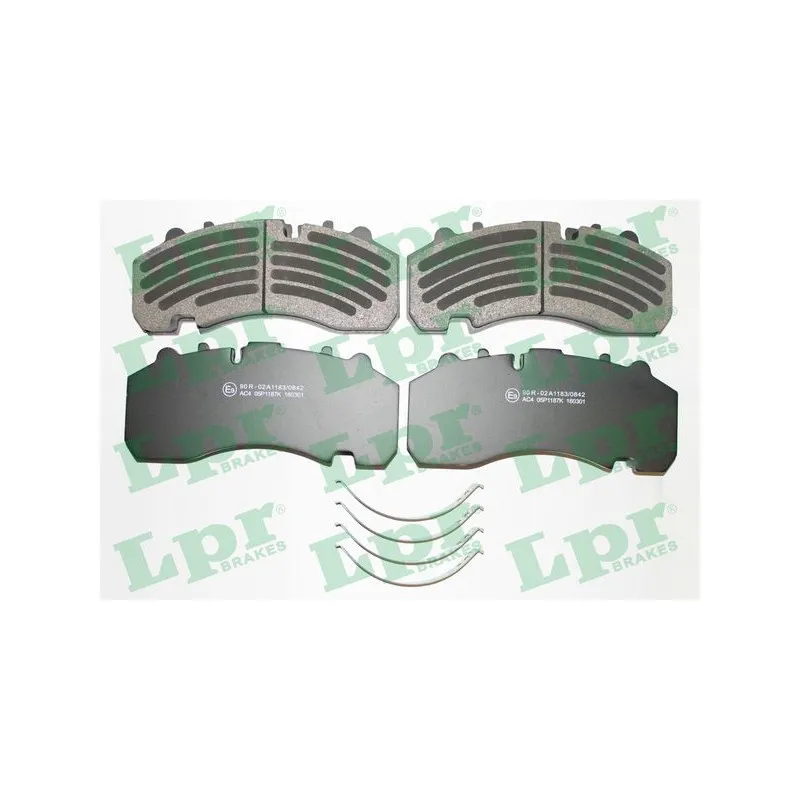 Jeu de 4 plaquettes de frein arrière LPR 05P1187