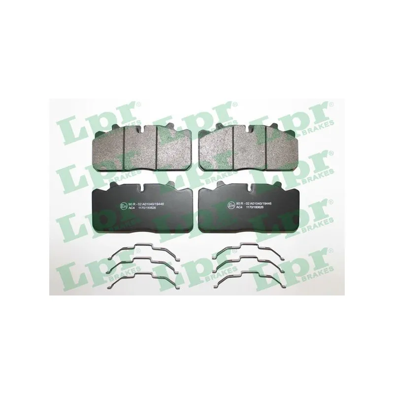 Jeu de 4 plaquettes de frein avant LPR 05P1170