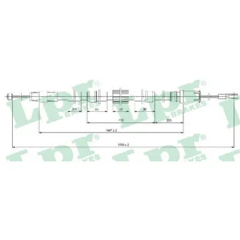 Tirette à câble, frein de stationnement LPR