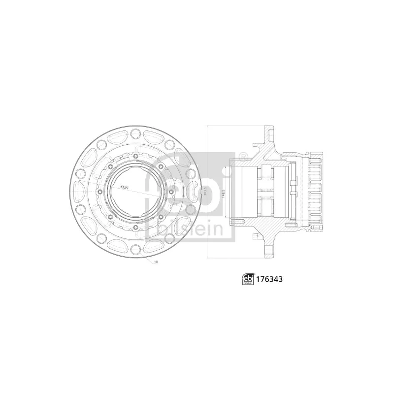 Moyeu de roue arrière FEBI BILSTEIN 176343
