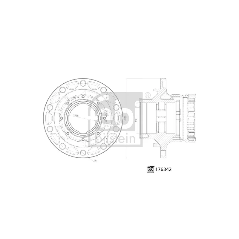 Moyeu de roue arrière FEBI BILSTEIN 176342