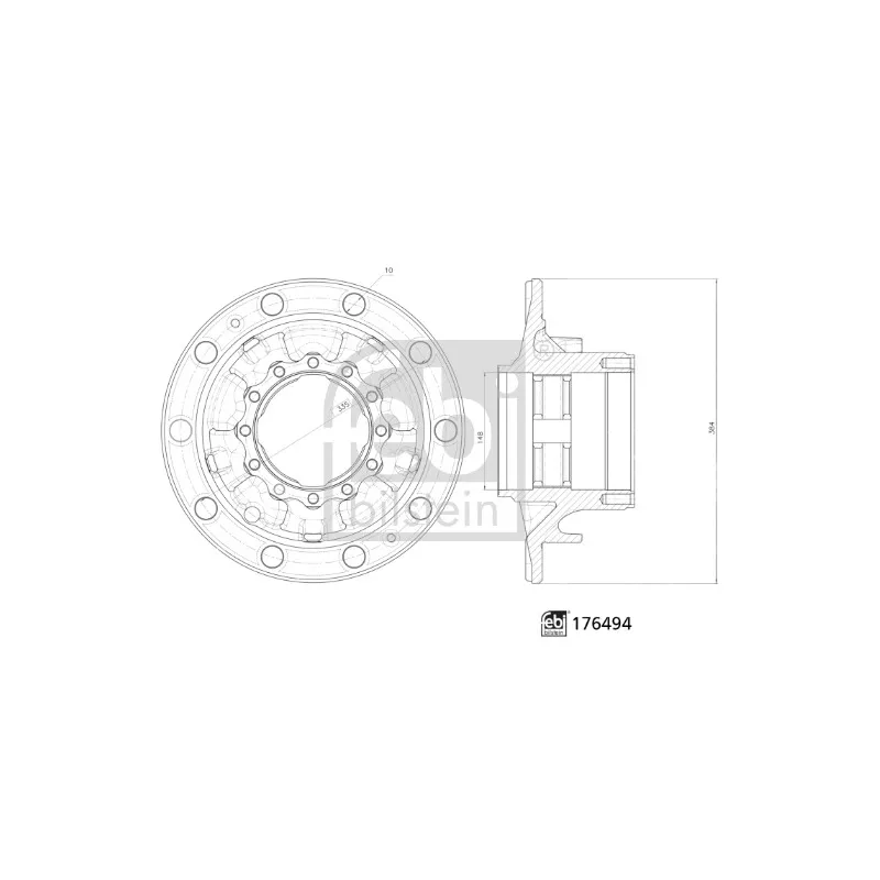 Moyeu de roue arrière FEBI BILSTEIN 176494