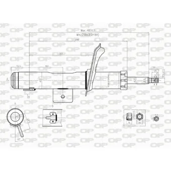 Amortisseur avant gauche  OPEN PARTS