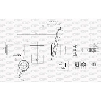 Amortisseur avant droit  OPEN PARTS