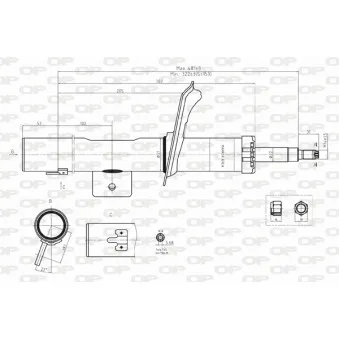 Amortisseur avant droit  OPEN PARTS