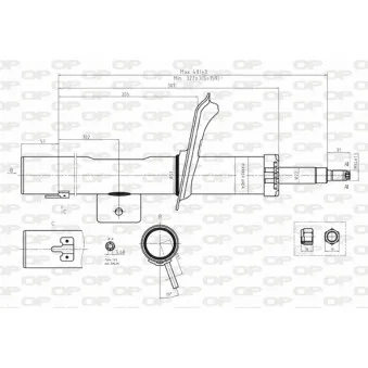 Amortisseur avant gauche  OPEN PARTS