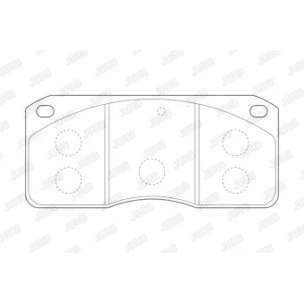 Jeu de 4 plaquettes de frein avant JURID