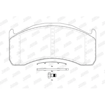 Jeu de 4 plaquettes de frein avant JURID