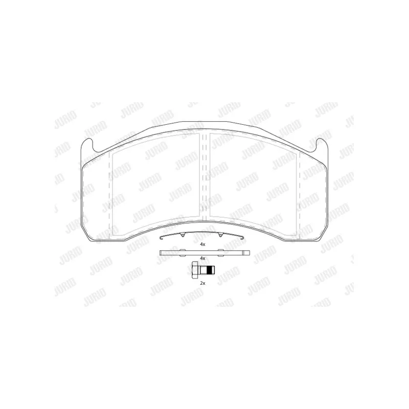 Jeu de 4 plaquettes de frein avant JURID 2913709560
