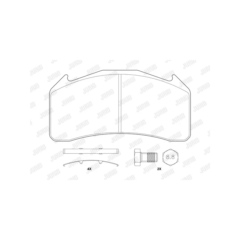 Jeu de 4 plaquettes de frein avant JURID 2913609560
