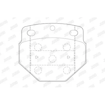 Jeu de 4 plaquettes de frein avant JURID