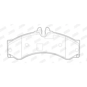 Jeu de 4 plaquettes de frein avant JURID 2915309560