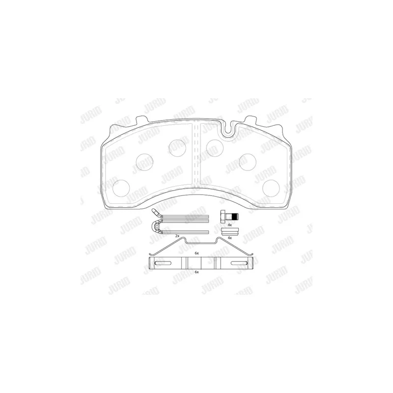 Jeu de 4 plaquettes de frein avant JURID 2914209569