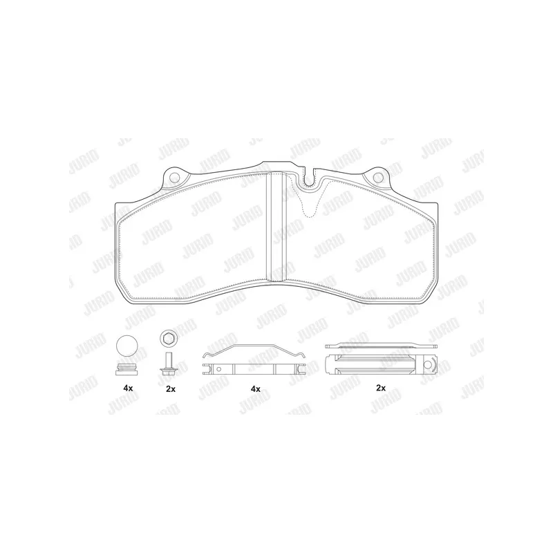 Jeu de 4 plaquettes de frein JURID 2914305390