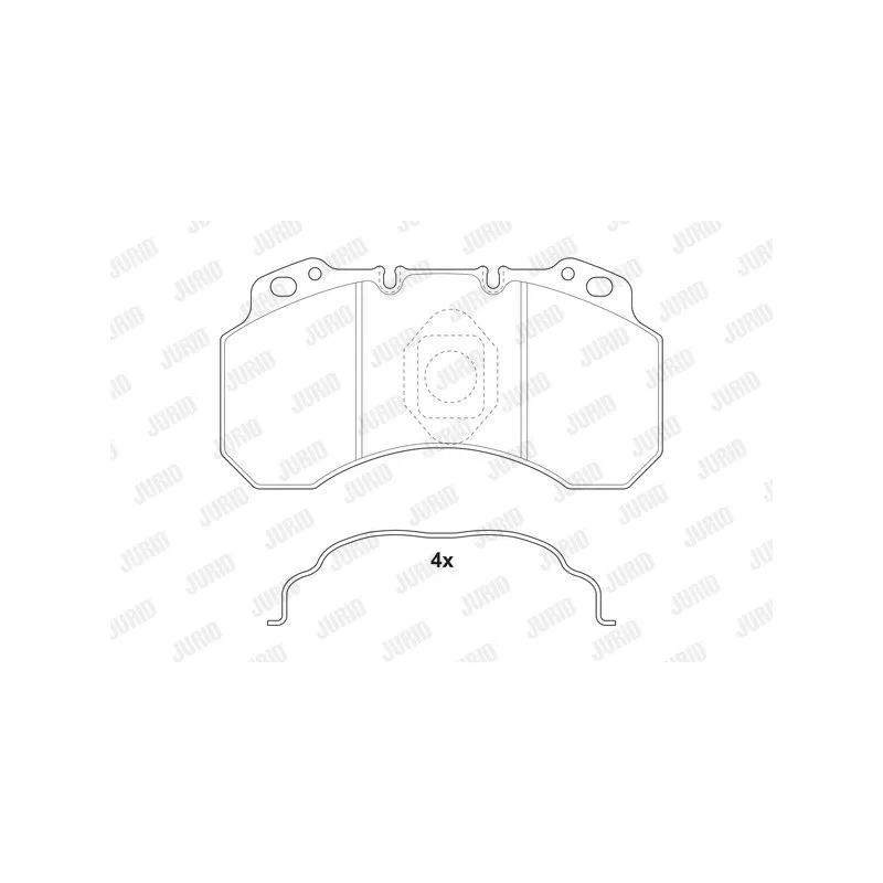 Jeu de 4 plaquettes de frein avant JURID 2910009560