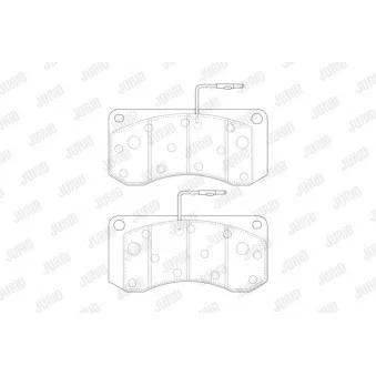 Jeu de 4 plaquettes de frein avant JURID