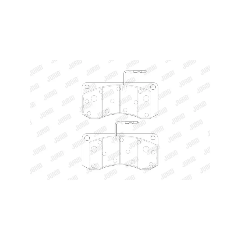 Jeu de 4 plaquettes de frein avant JURID 2901309561