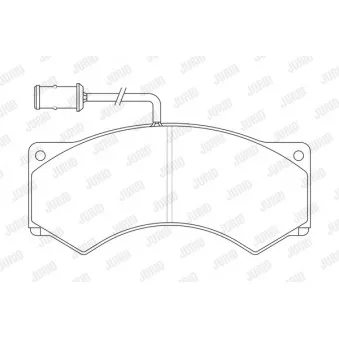 Jeu de 4 plaquettes de frein avant JURID