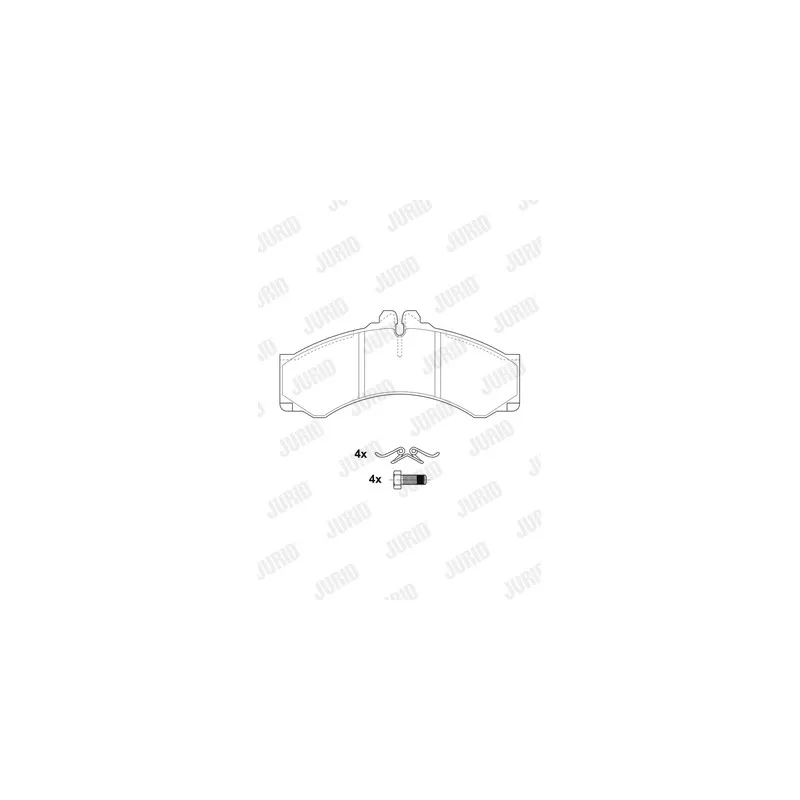Jeu de 4 plaquettes de frein avant JURID 2907604530