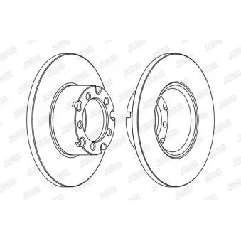 Jeu de 2 disques de frein avant JURID