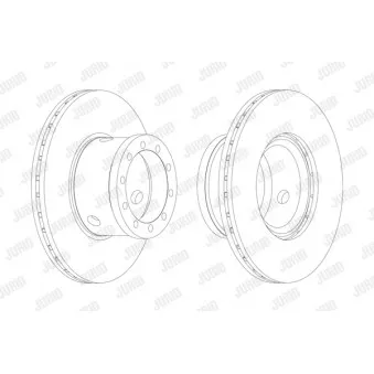 Jeu de 2 disques de frein avant JURID