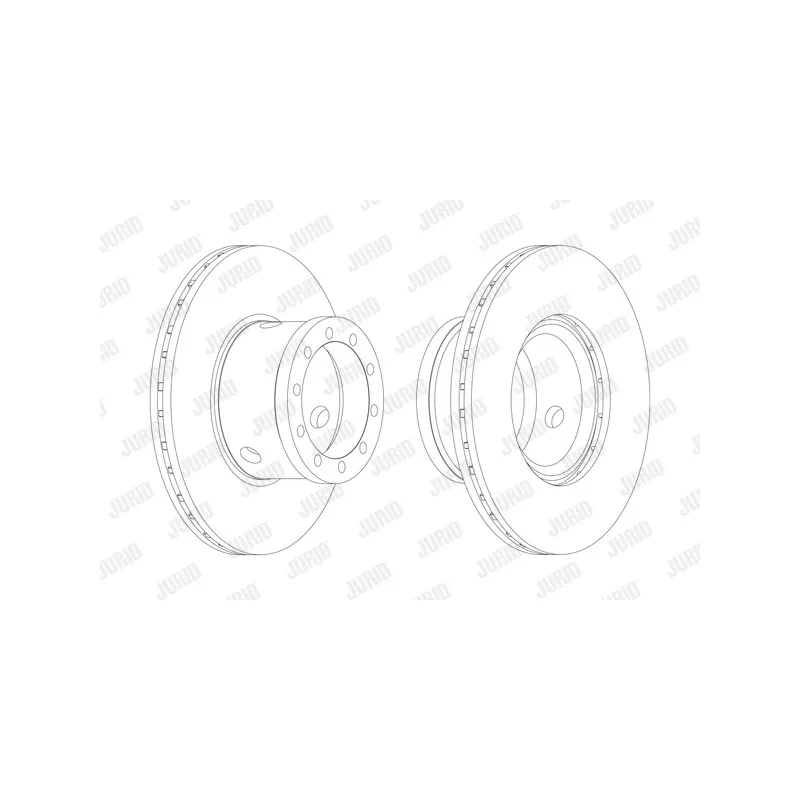 Jeu de 2 disques de frein avant JURID 567122J