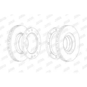 Jeu de 2 disques de frein avant JURID