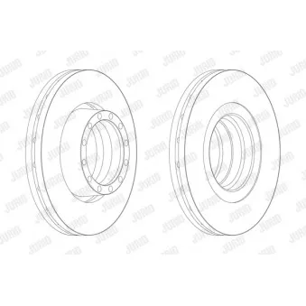 Jeu de 2 disques de frein avant JURID