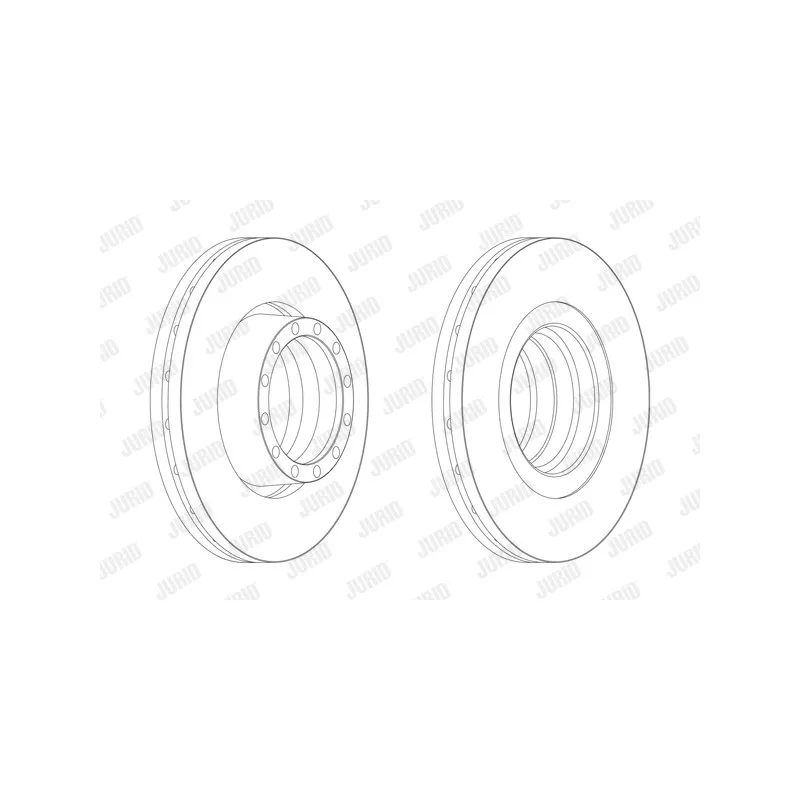 Jeu de 2 disques de frein avant JURID 567117J