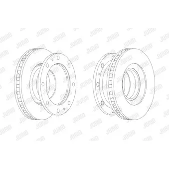 Jeu de 2 disques de frein avant JURID