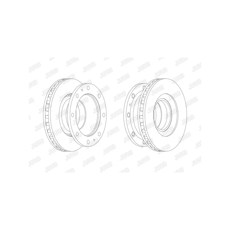 Jeu de 2 disques de frein avant JURID 567125J