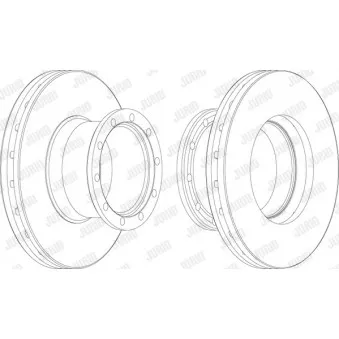 Jeu de 2 disques de frein avant JURID