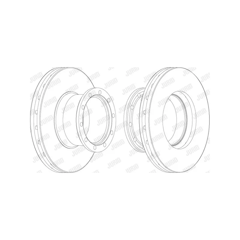 Jeu de 2 disques de frein avant JURID 567113J