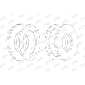 Jeu de 2 disques de frein avant JURID