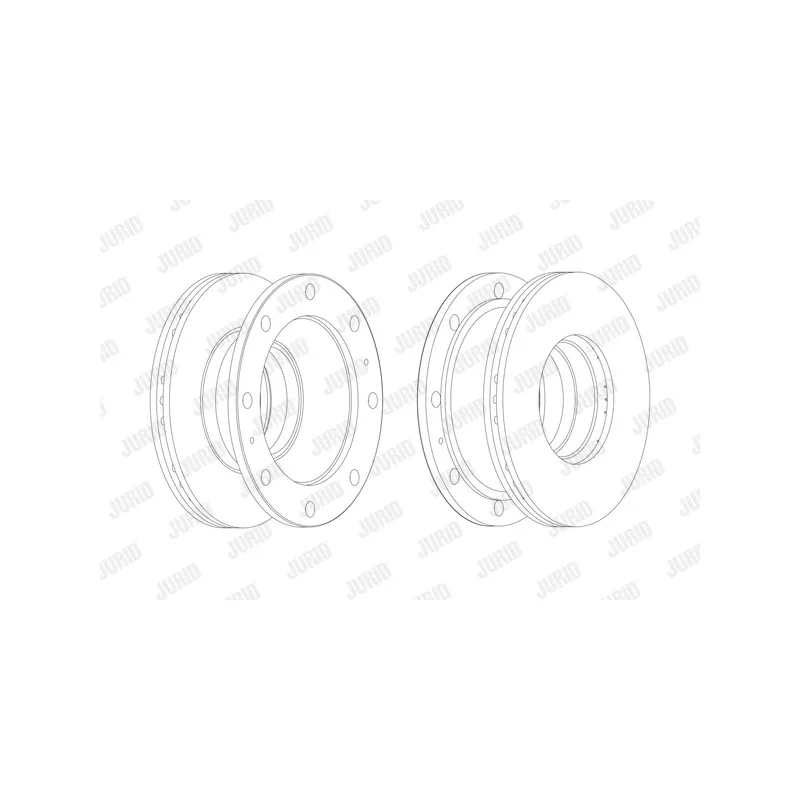 Jeu de 2 disques de frein avant JURID 567116J