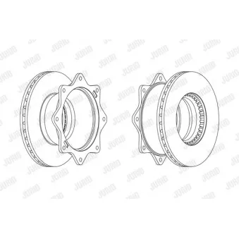 Jeu de 2 disques de frein arrière JURID