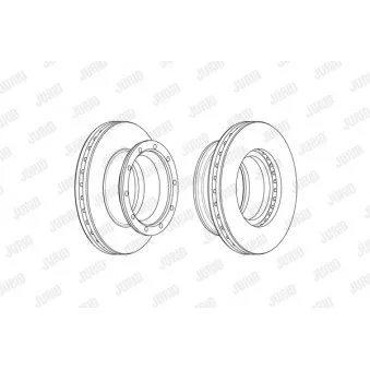 Jeu de 2 disques de frein avant JURID