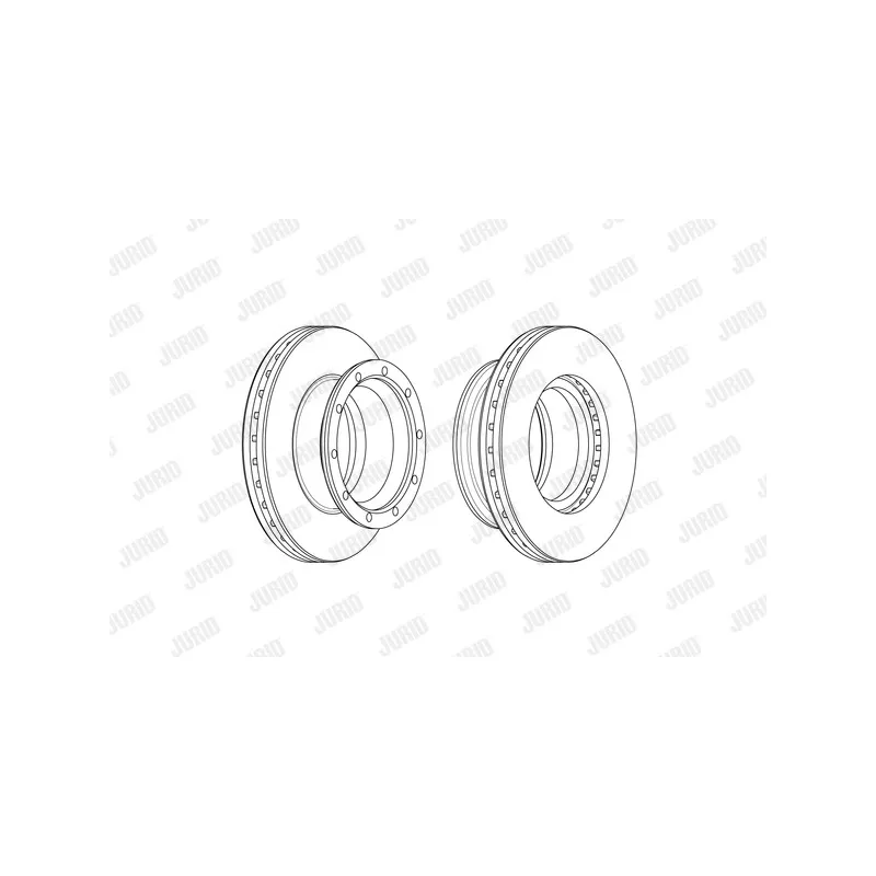 Jeu de 2 disques de frein avant JURID 569235J